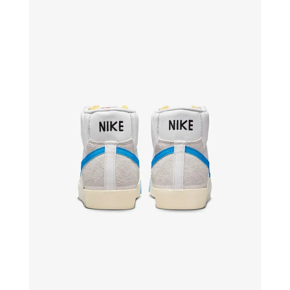 Nike Blazer Mid Pro Club DQ7673-102 Men's White/Beach/Blue Sneaker Shoes C642 - Picture 4 of 11